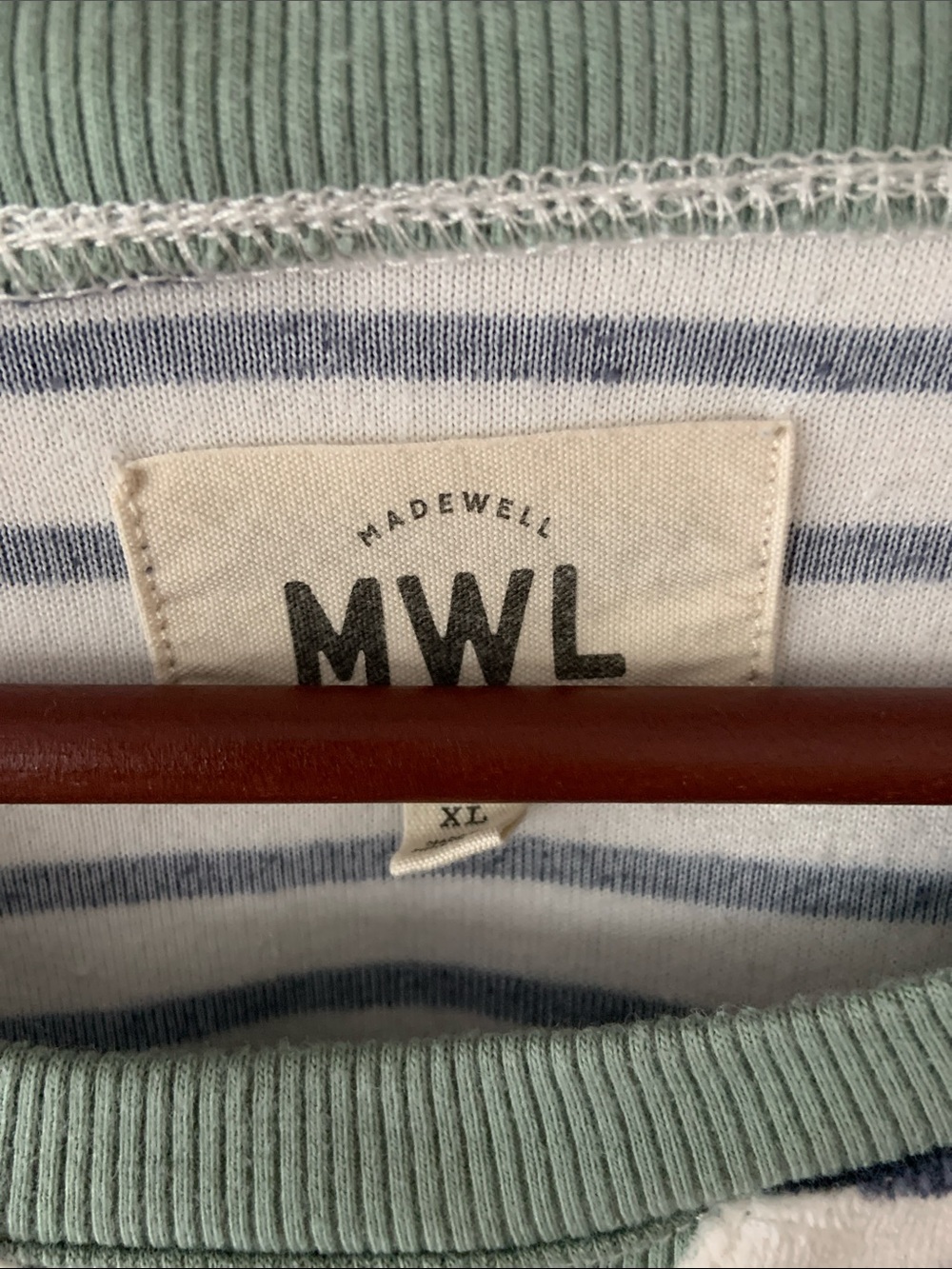 Madewell MWL Navy White Stripe Cozy Matching Lounge Sweatpants Set - Picture 2 of 10
